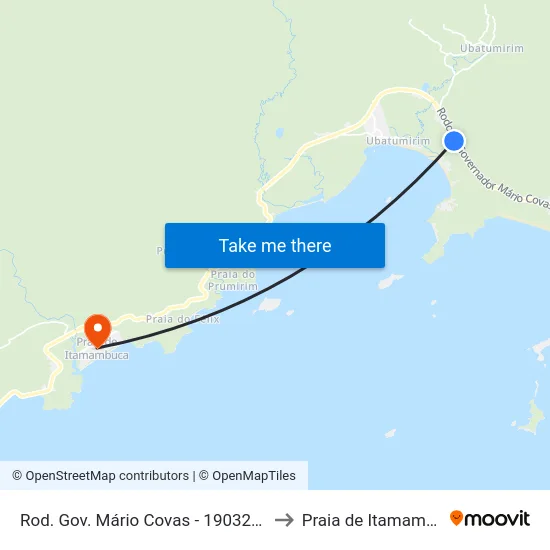 Rod. Gov. Mário Covas -  19032-19368 to Praia de Itamambuca map