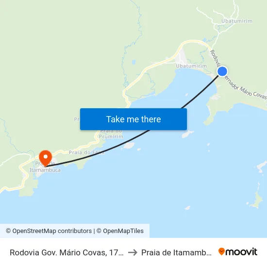 Rodovia Gov. Mário Covas, 17853 to Praia de Itamambuca map