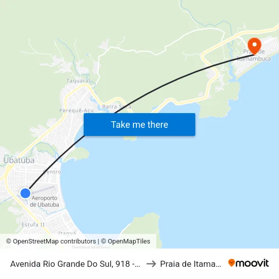 Avenida Rio Grande Do Sul, 918 - Umuarama to Praia de Itamambuca map