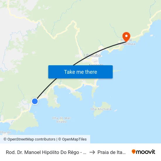 Rod. Dr. Manoel Hipólito Do Rêgo -  878 - Praia Do Sape to Praia de Itamambuca map