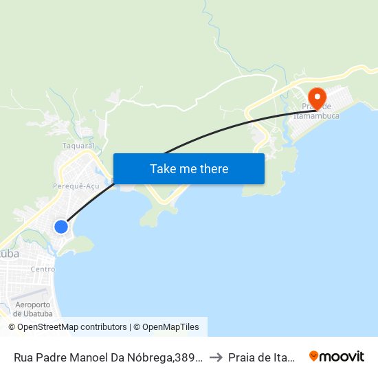 Rua Padre Manoel Da Nóbrega,389-429 - Perequê-Acu to Praia de Itamambuca map