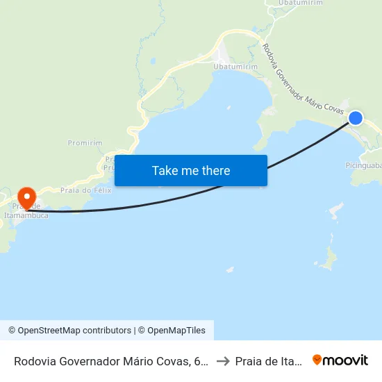 Rodovia Governador Mário Covas, 6196 - Praia Da Fazenda to Praia de Itamambuca map