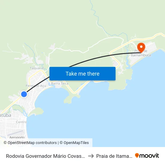 Rodovia Governador Mário Covas -  Usina Velha to Praia de Itamambuca map