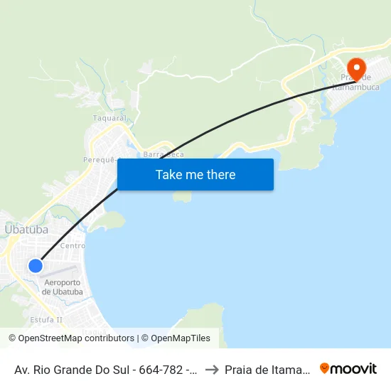 Av. Rio Grande Do Sul -  664-782 - Umuarama to Praia de Itamambuca map