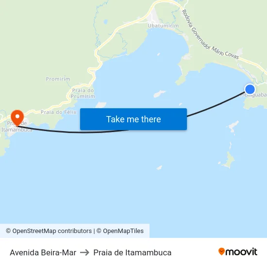 Avenida Beira-Mar to Praia de Itamambuca map