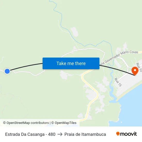 Estrada Da Casanga -  480 to Praia de Itamambuca map