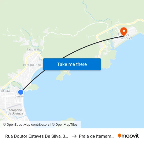 Rua Doutor Esteves Da Silva, 375-415 to Praia de Itamambuca map