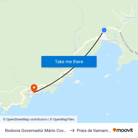 Rodovia Governador Mário Covas, 3382 to Praia de Itamambuca map