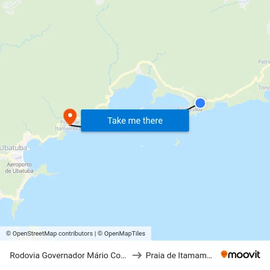 Rodovia Governador Mário Covas, 1 to Praia de Itamambuca map