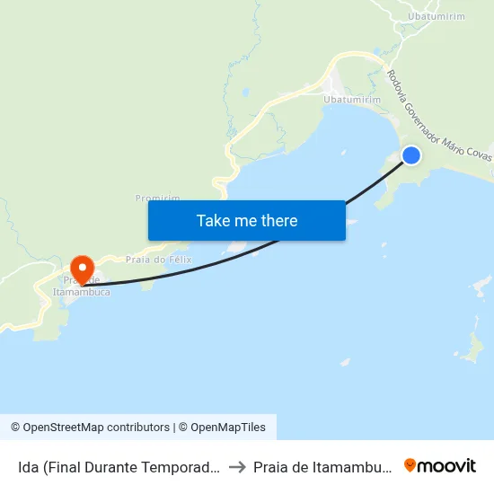 Ida (Final Durante Temporada) to Praia de Itamambuca map