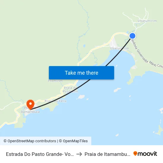 Estrada Do Pasto Grande- Volta to Praia de Itamambuca map