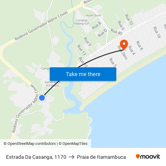 Estrada Da Casanga, 1170 to Praia de Itamambuca map