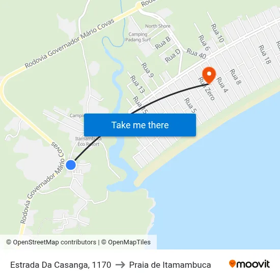 Estrada Da Casanga, 1170 to Praia de Itamambuca map