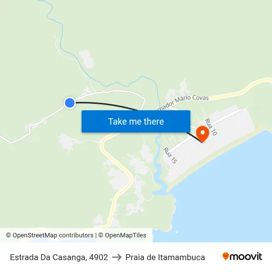 Estrada Da Casanga, 4902 to Praia de Itamambuca map