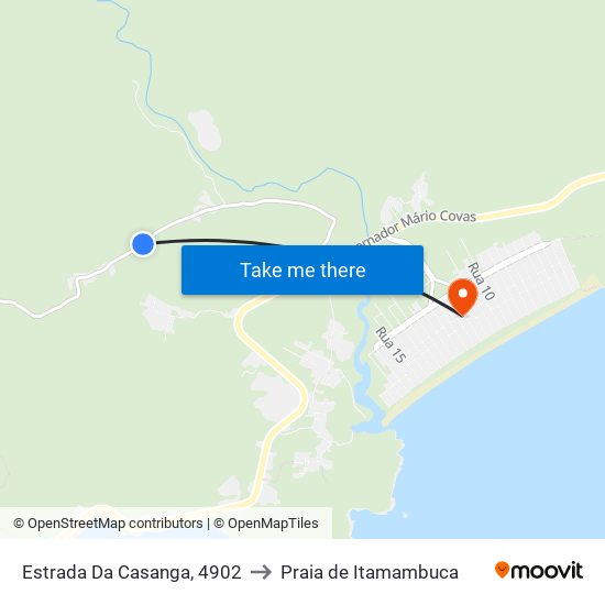 Estrada Da Casanga, 4902 to Praia de Itamambuca map