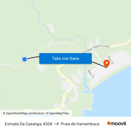 Estrada Da Casanga, 4308 to Praia de Itamambuca map