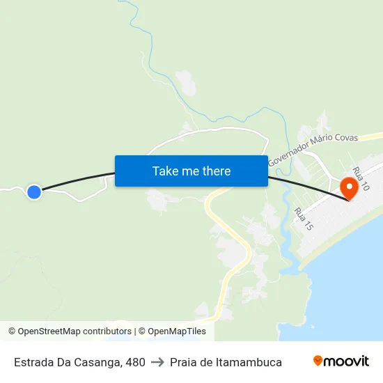 Estrada Da Casanga, 480 to Praia de Itamambuca map