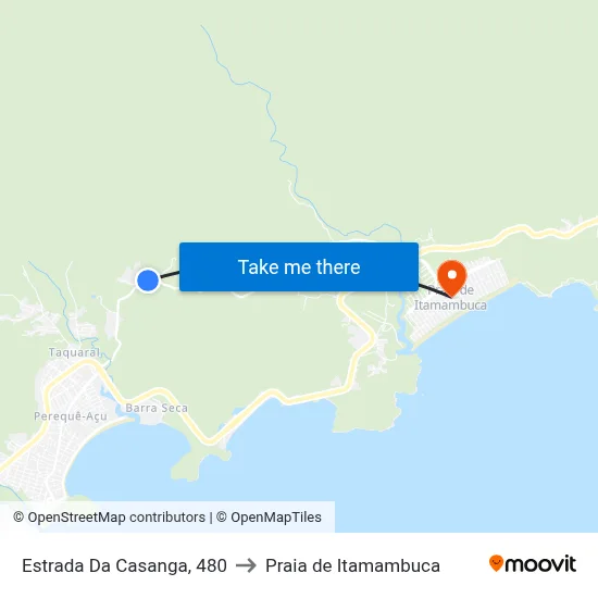 Estrada Da Casanga, 480 to Praia de Itamambuca map