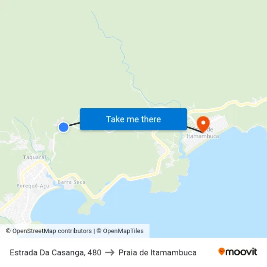 Estrada Da Casanga, 480 to Praia de Itamambuca map