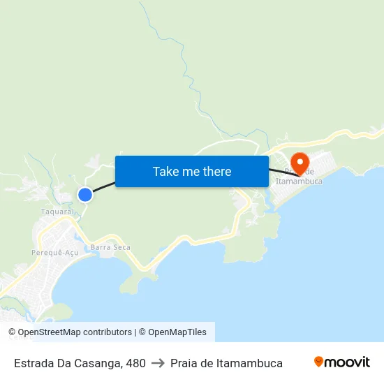 Estrada Da Casanga, 480 to Praia de Itamambuca map