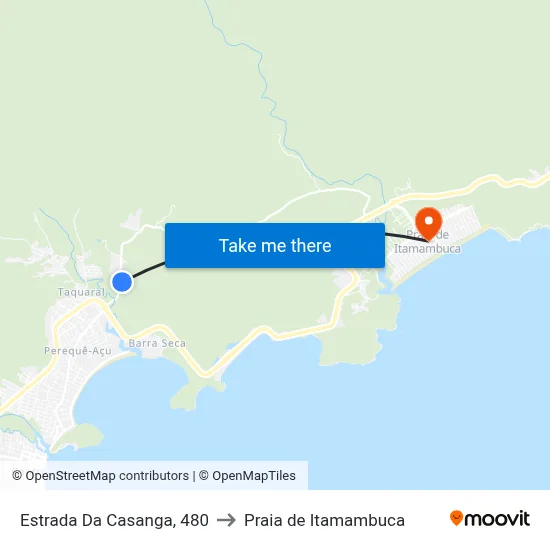 Estrada Da Casanga, 480 to Praia de Itamambuca map
