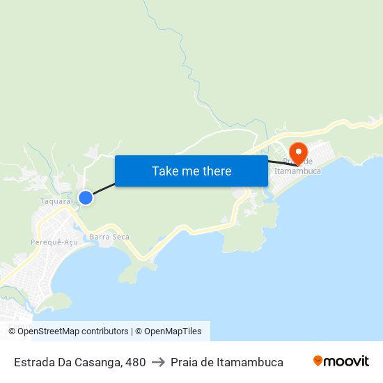 Estrada Da Casanga, 480 to Praia de Itamambuca map