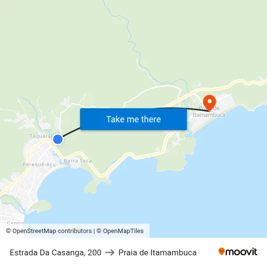 Estrada Da Casanga, 200 to Praia de Itamambuca map
