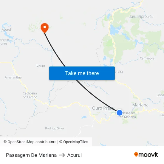 Passagem De Mariana to Acurui map
