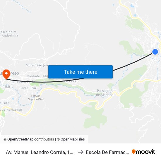 Av. Manuel Leandro Corrêa, 117 to Escola De Farmácia map