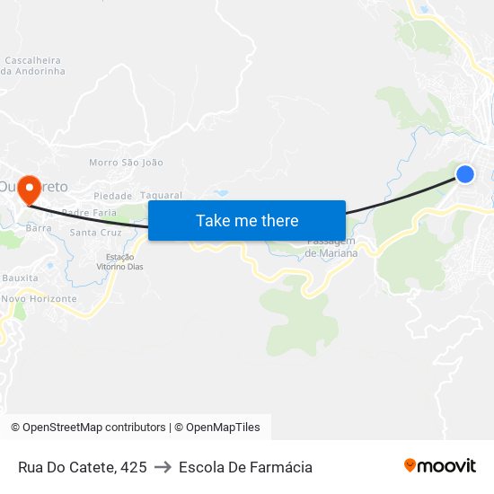 Rua Do Catete, 425 to Escola De Farmácia map