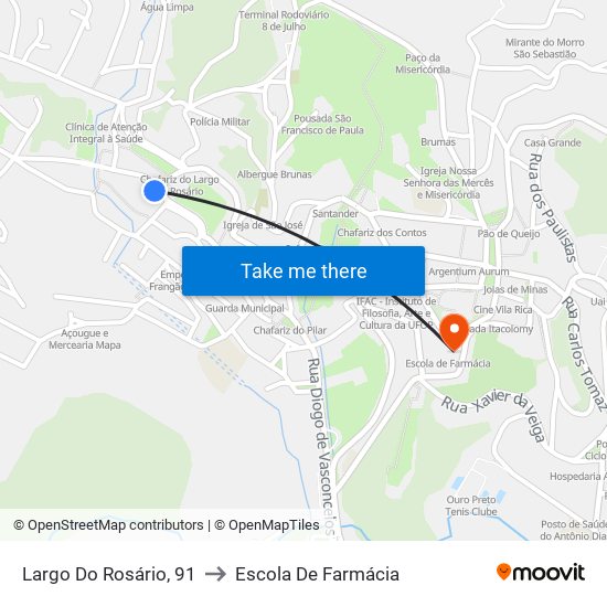 Largo Do Rosário, 91 to Escola De Farmácia map