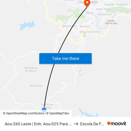 Aou-260 Leste | Entr. Aou-025 Para Venda Do Campo to Escola De Farmácia map