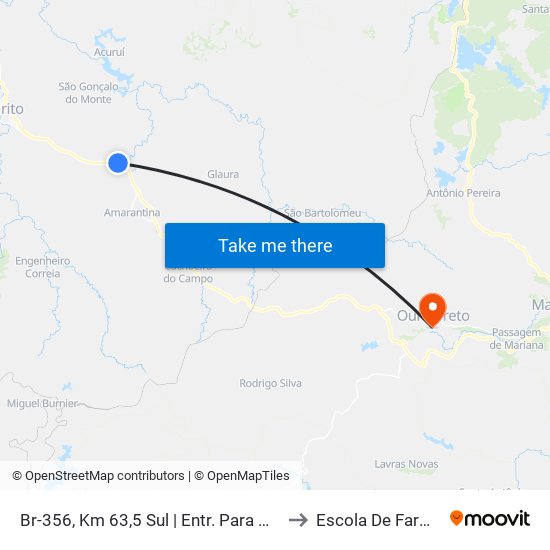 Br-356, Km 63,5 Sul | Entr. Para Maracujá to Escola De Farmácia map