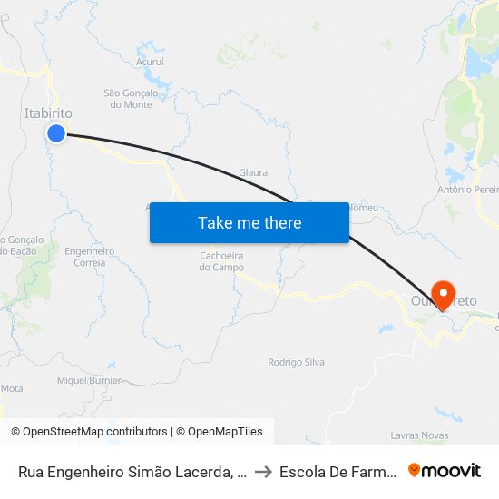 Rua Engenheiro Simão Lacerda, 1001 to Escola De Farmácia map