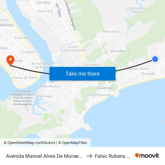 Avenida Manoel Alves De Moraes, 190 to Fatec Rubens Lara map