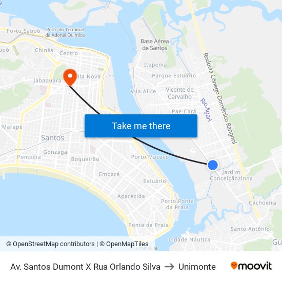 Av. Santos Dumont X Rua Orlando Silva to Unimonte map