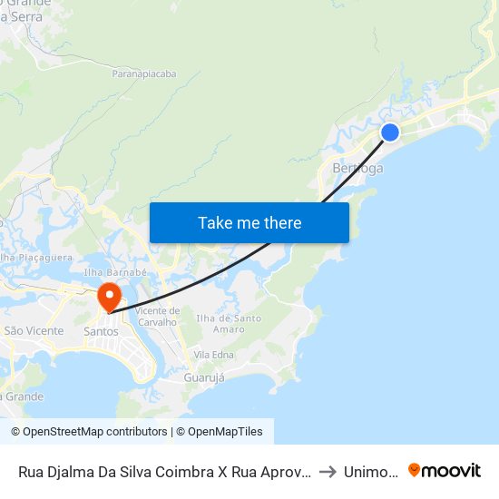 Rua Djalma Da Silva Coimbra X Rua Aprovada 127 to Unimonte map