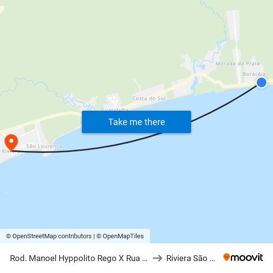 Rod. Manoel Hyppolito Rego X Rua Comendador Lino Frescht to Riviera São Paulo Brazil map