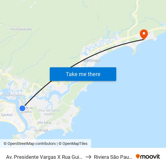 Av. Presidente Vargas X Rua Guilherme Guinle to Riviera São Paulo Brazil map
