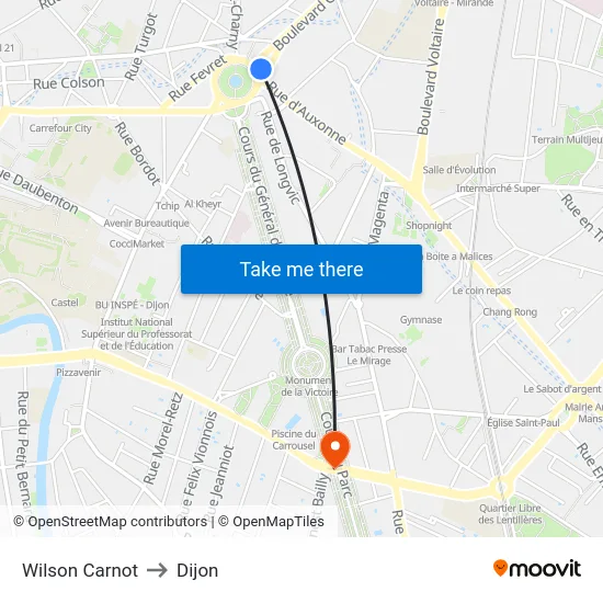 Wilson Carnot to Dijon map