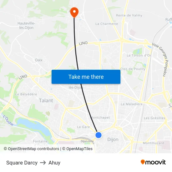 Square Darcy to Ahuy map