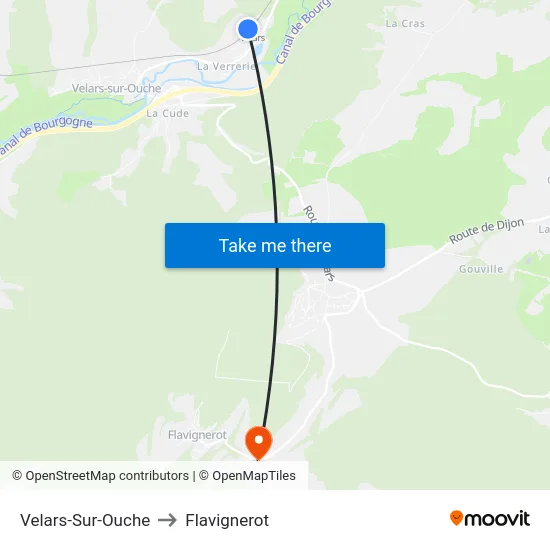 Velars-Sur-Ouche to Flavignerot map