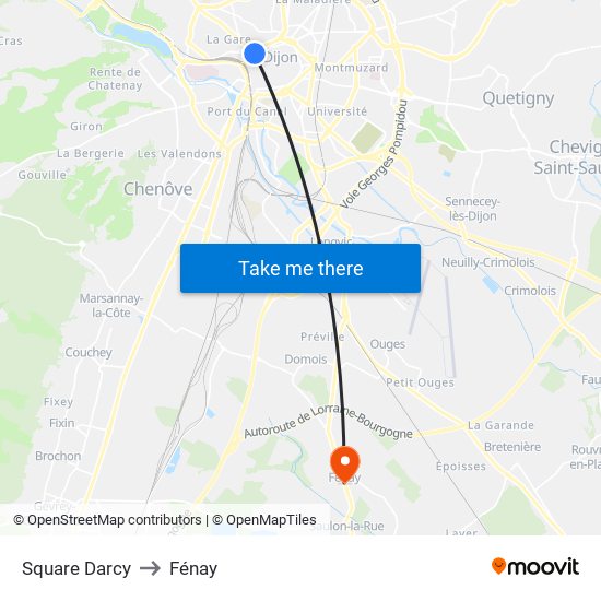 Square Darcy to Fénay map