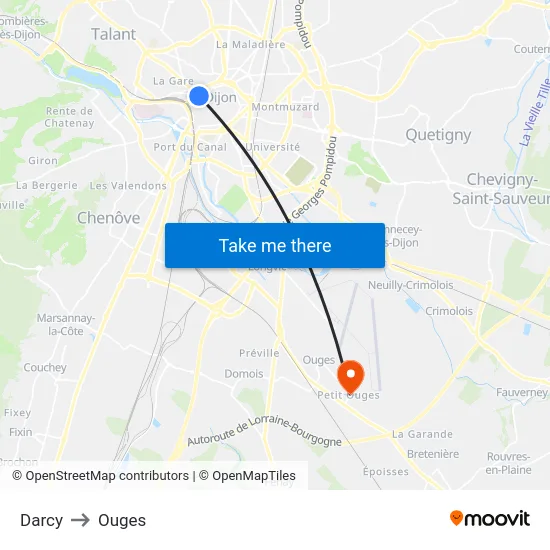 Darcy to Ouges map