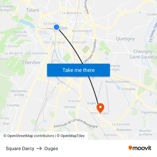 Square Darcy to Ouges map