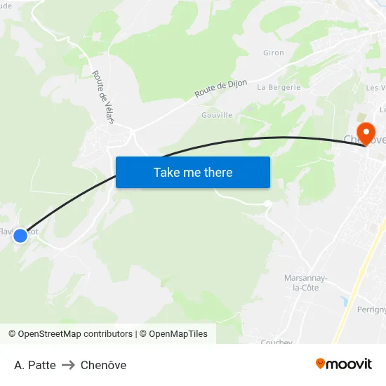 A. Patte to Chenôve map