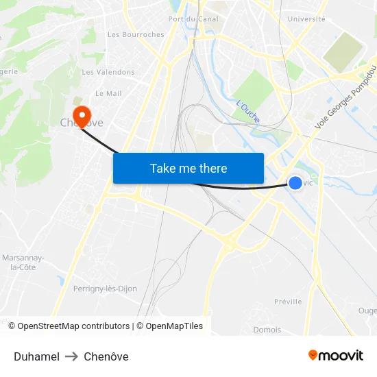 Duhamel to Chenôve map