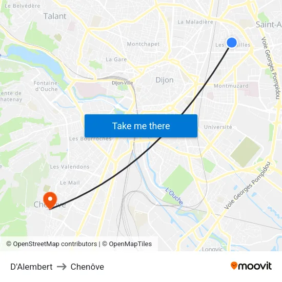 D'Alembert to Chenôve map
