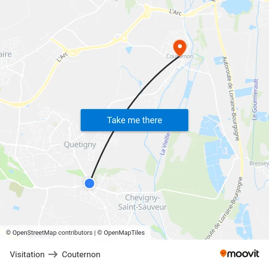 Visitation to Couternon map