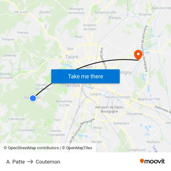 A. Patte to Couternon map